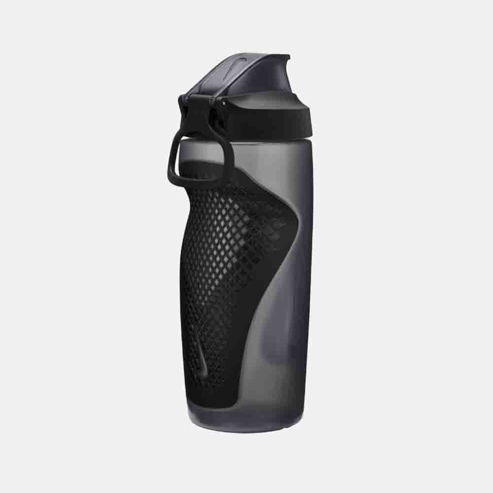 Rear view of the Nike Refuel Bottle Locking Lid 18oz.
