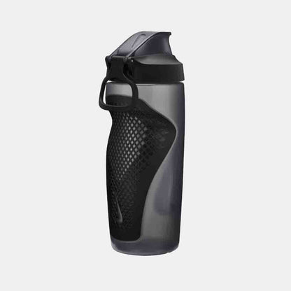 Rear view of the Nike Refuel Bottle Locking Lid 18oz.