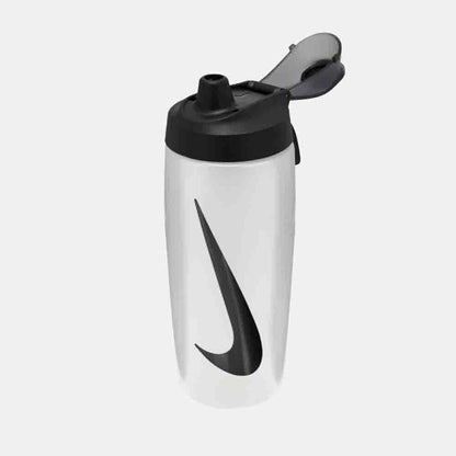Front view of the Nike Refuel Bottle Locking Lid 18oz.
