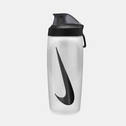 Front view of the Nike Refuel Bottle Locking Lid 18oz.