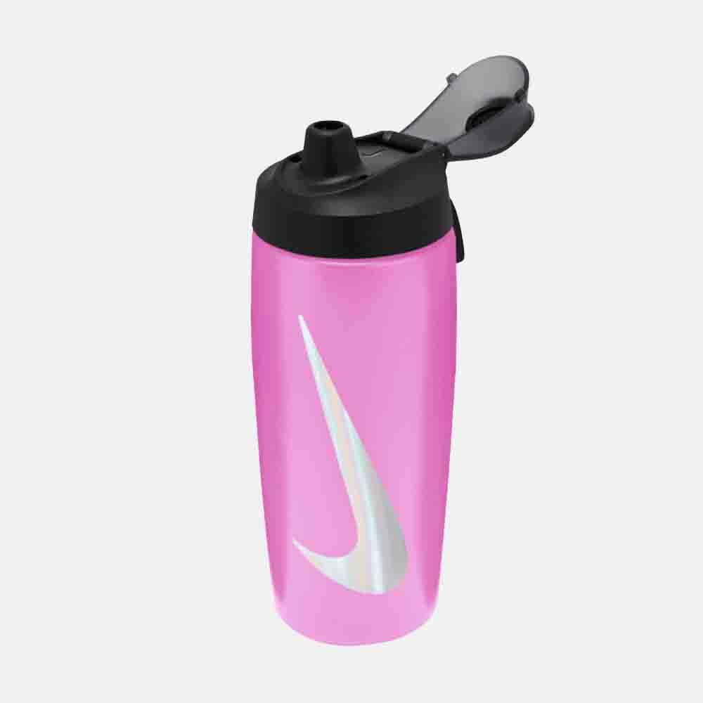 Front view of the Nike Refuel Bottle Locking Lid 18oz.