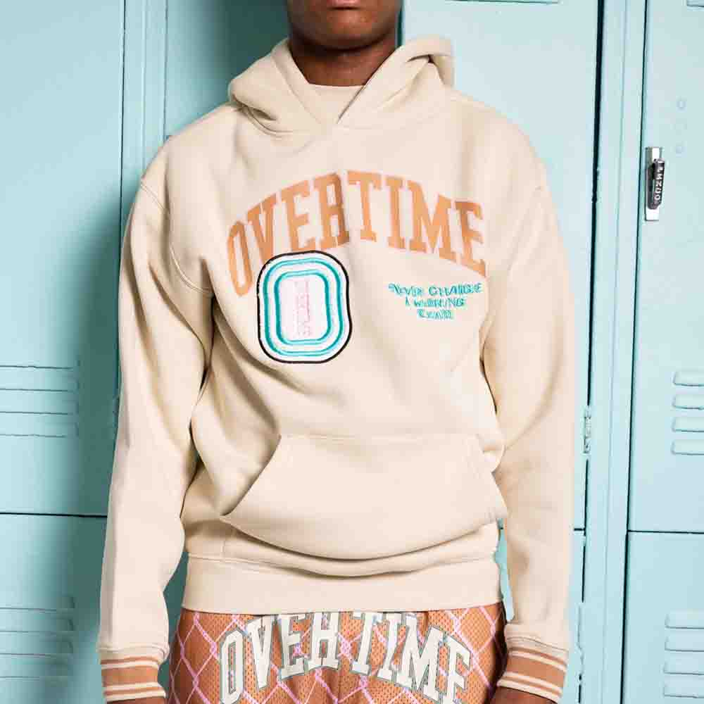 Front view of the Overtime NCAWT Chenille O Hoodie.