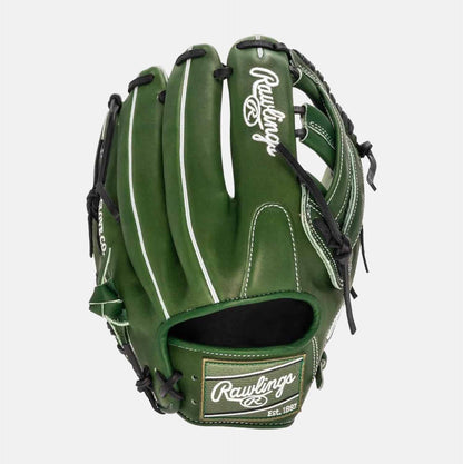 Rear view of PROKB17MG Heart of the Hide Military Green Glove.