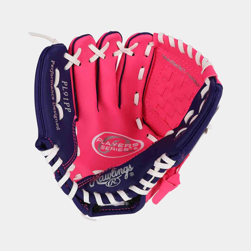 Front palm view of Player Series Youth T-Ball Glove W/Ball.