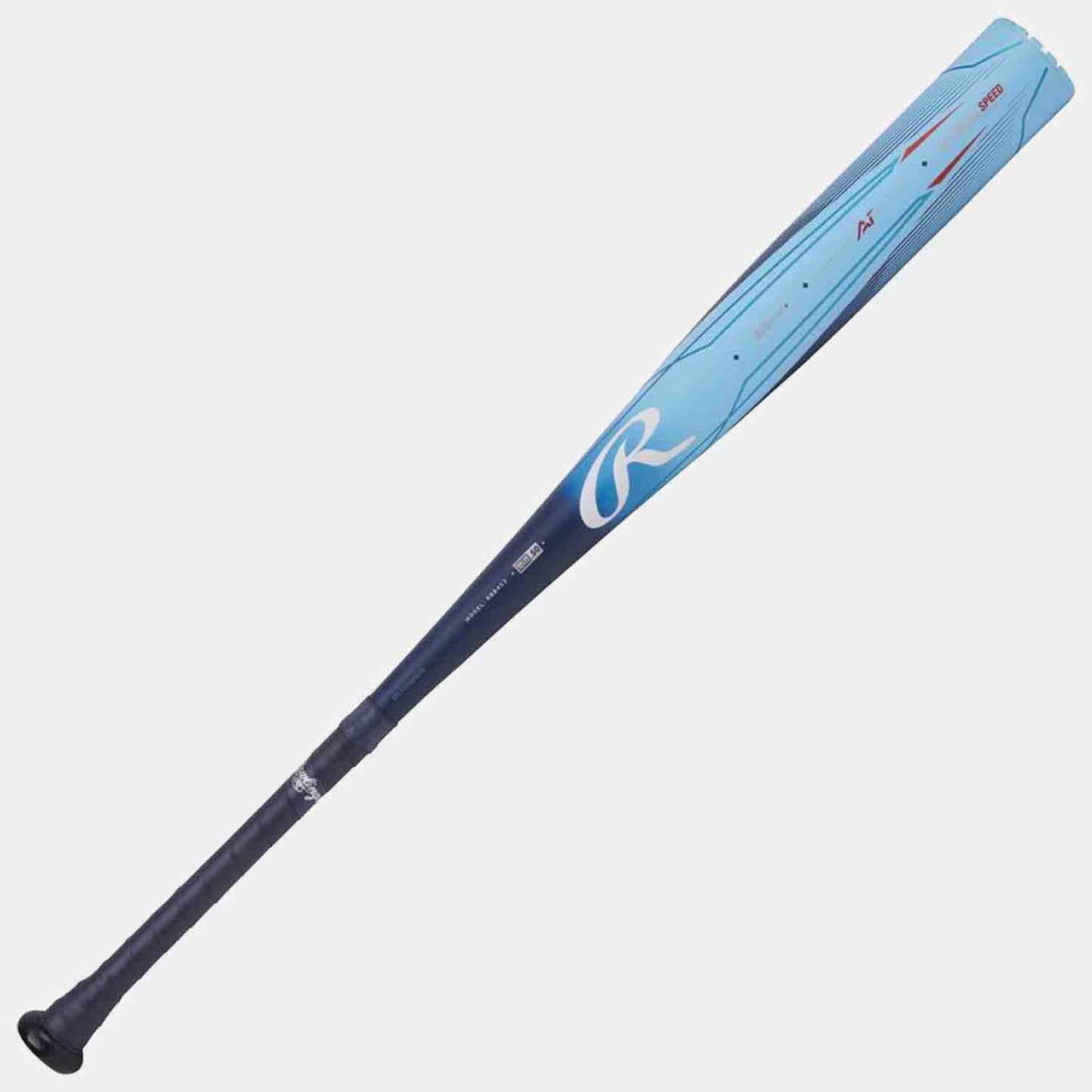 Rear view of 2024 Rawlings Clout AI BBCOR Baseball Bat.