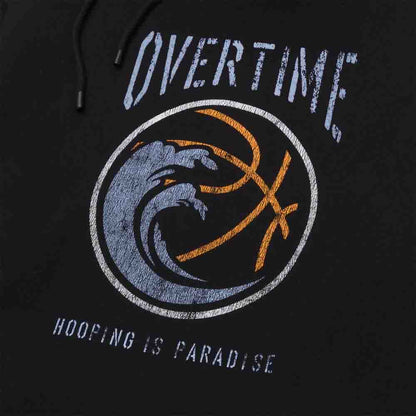 Up close, front view of the Overtime Ride the Wave Hoodie.