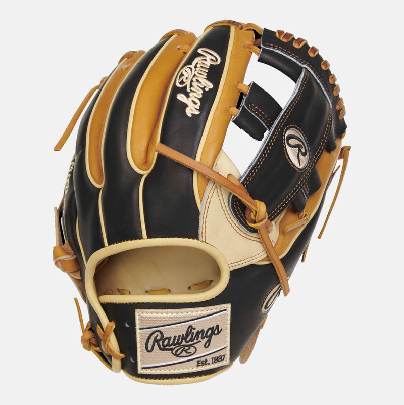 Rear view of Heart of the Hide 2023 Gold Glove Club 11.5" Infield Baseball Glove.