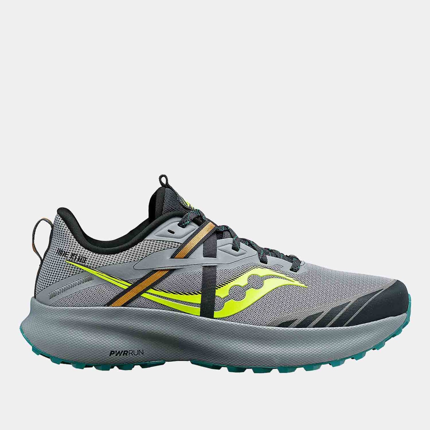 Side view of Men's Saucony Ride 15 Trail Running Shoes.