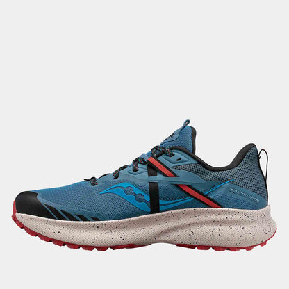 Side medial view of Men's Saucony Ride 15 Trail Running Shoes.