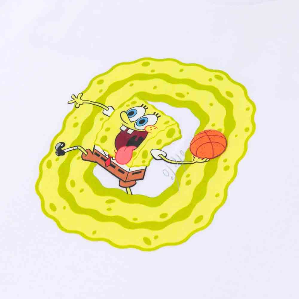 Up close, front view of the Overtime Spongebob Classic Tee.