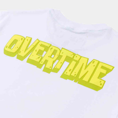 Up close, rear view of the Overtime Spongebob Classic Tee.