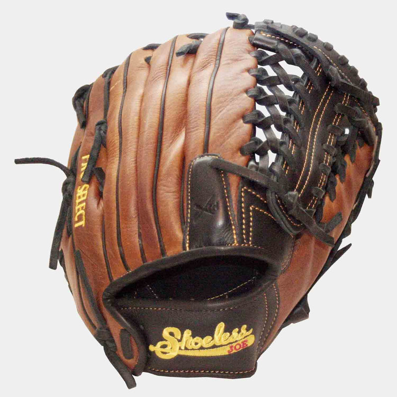 Rear view of Pro Select 12.5" Modified Trap Web Outfielder Glove.