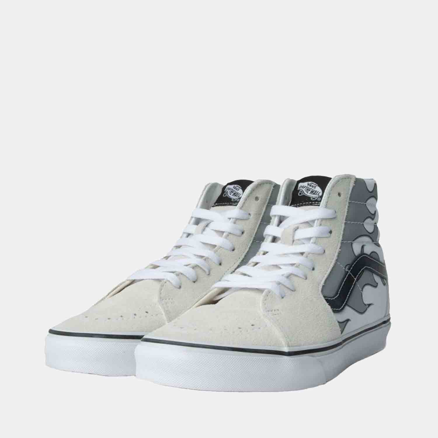 Front view of the Vans 'Reflective Flame' Sk8-Hi Shoes.