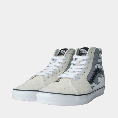 Front view of the Vans 'Reflective Flame' Sk8-Hi Shoes.