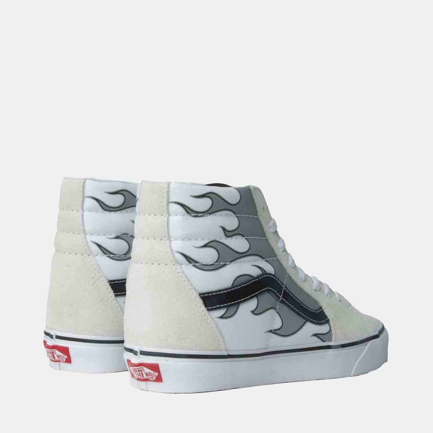 Rear view of the Vans 'Reflective Flame' Sk8-Hi Shoes.
