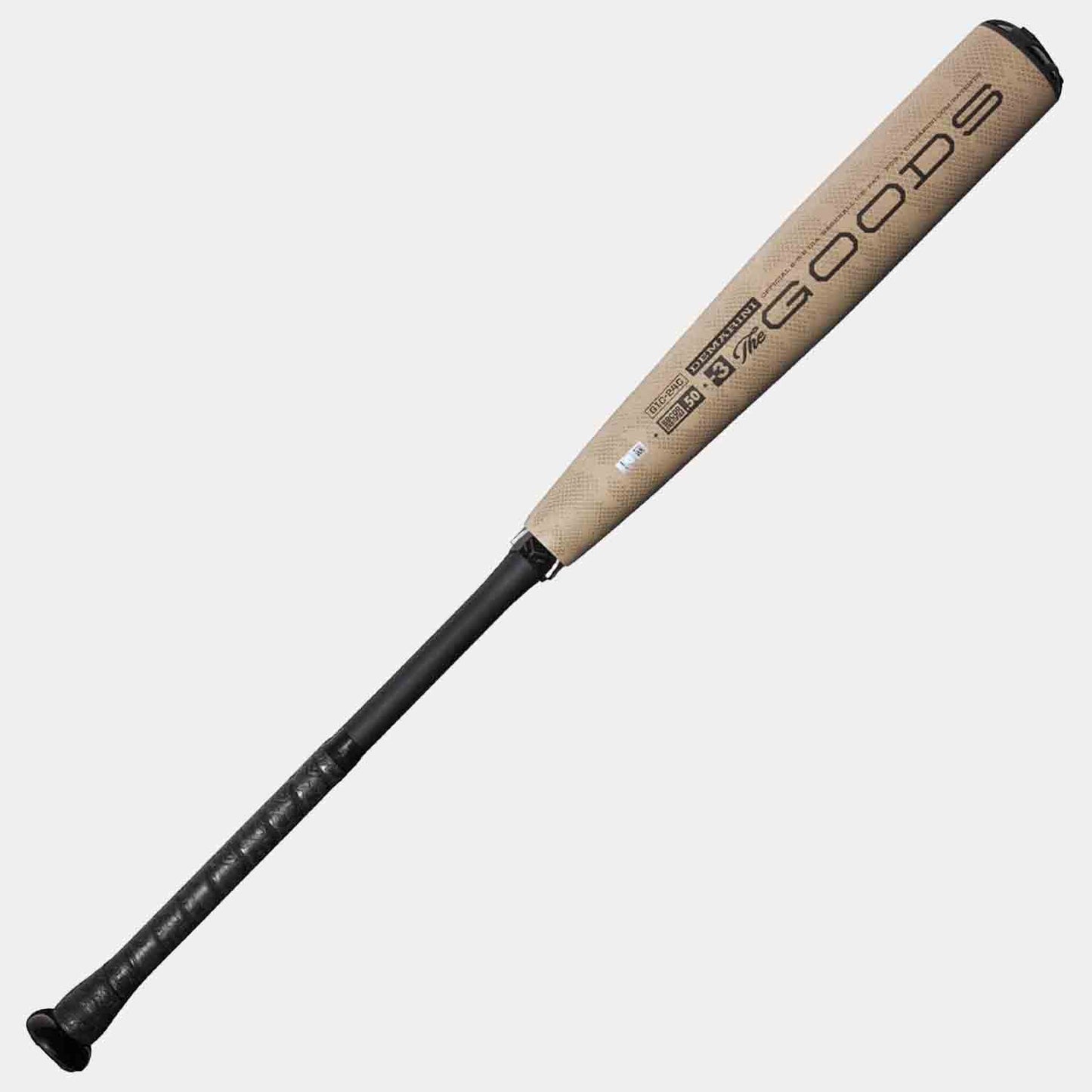 Rear view of the Demarini 2024 The Goods Camo -3 BBCOR Bat.