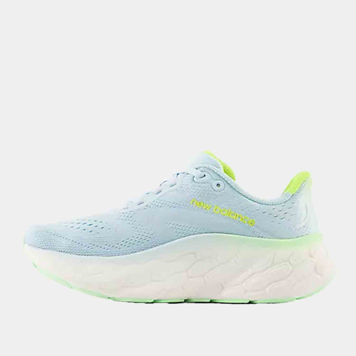 Side medial view of the Women's New Balance Fresh Foam X More v4 Running Shoes.