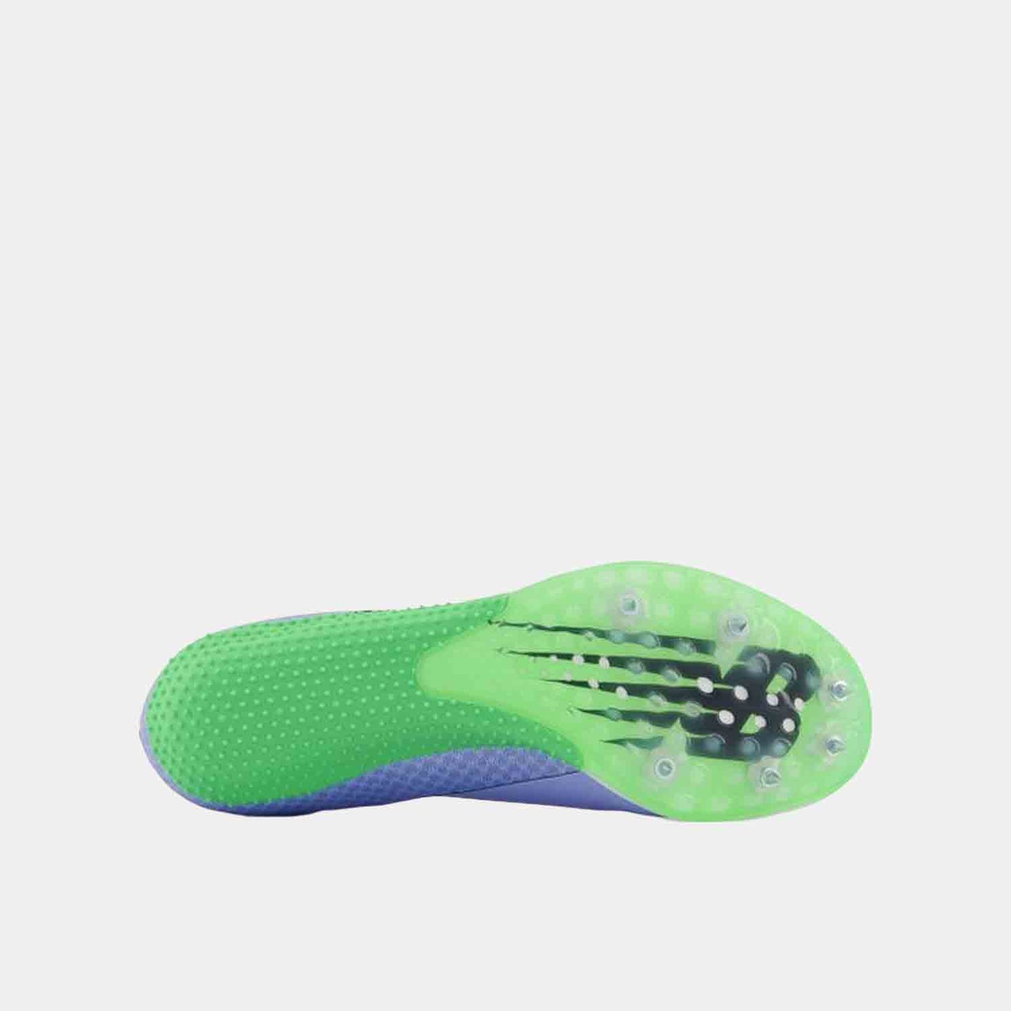 Bottom view of the New Balance Women's SD100v4 Sprinting Spikes.