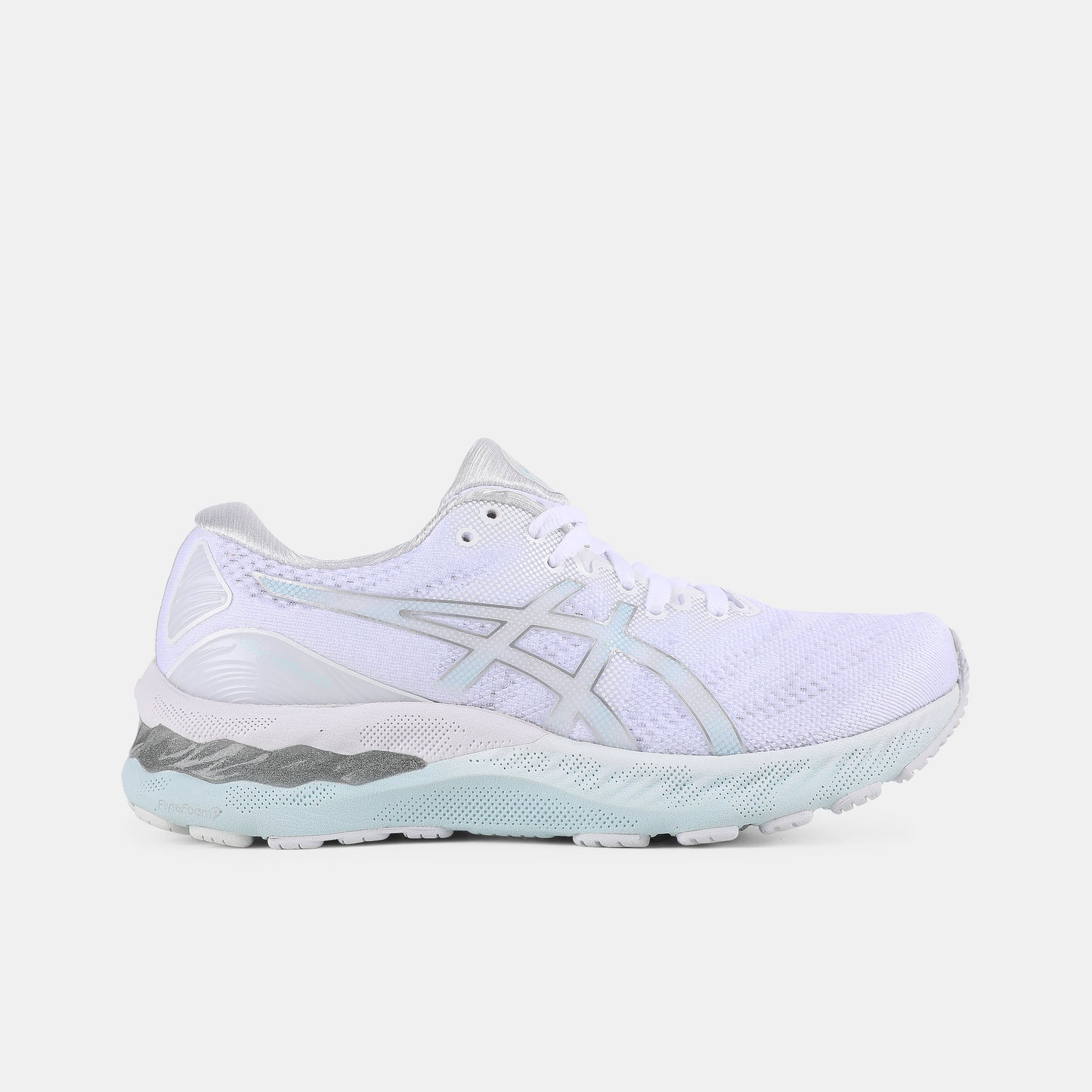 Side view of Women's Asics Gel-Nimbus Running Shoes.