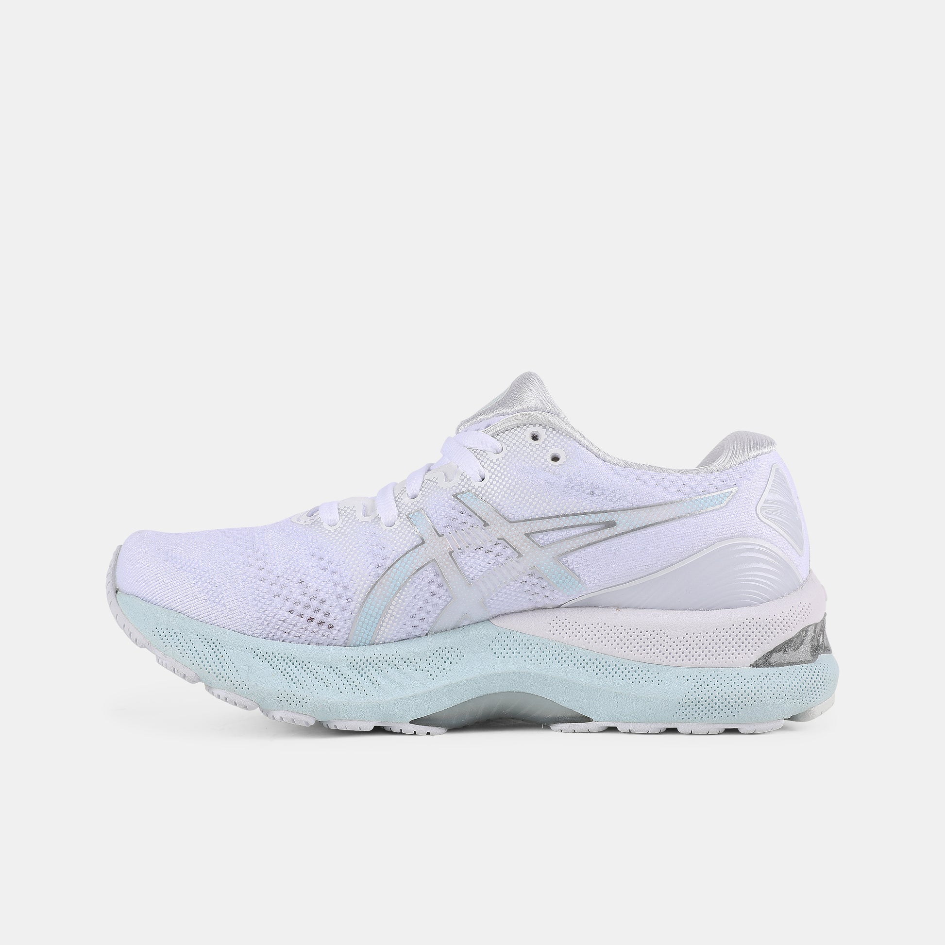 Side medial view of Women's Asics Gel-Nimbus Running Shoes.