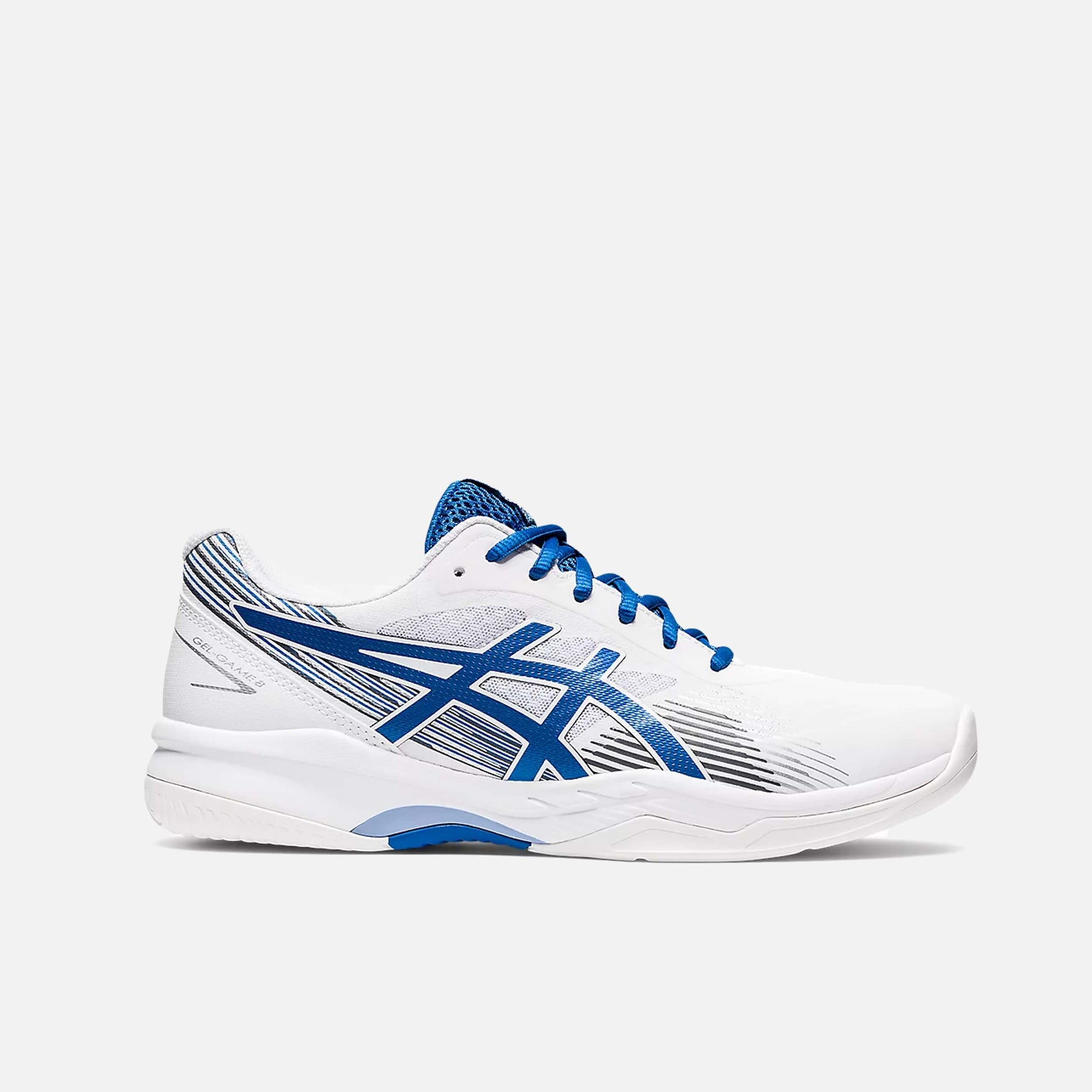 Men’s Gel-Game 8 Tennis Shoes, White/Lake Drive - SV SPORTS