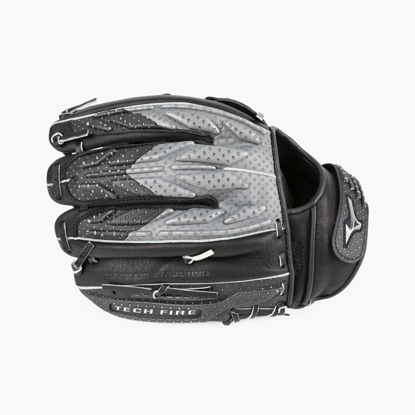 Side view of Front palm view of Techfire 13" Slowpitch Glove.