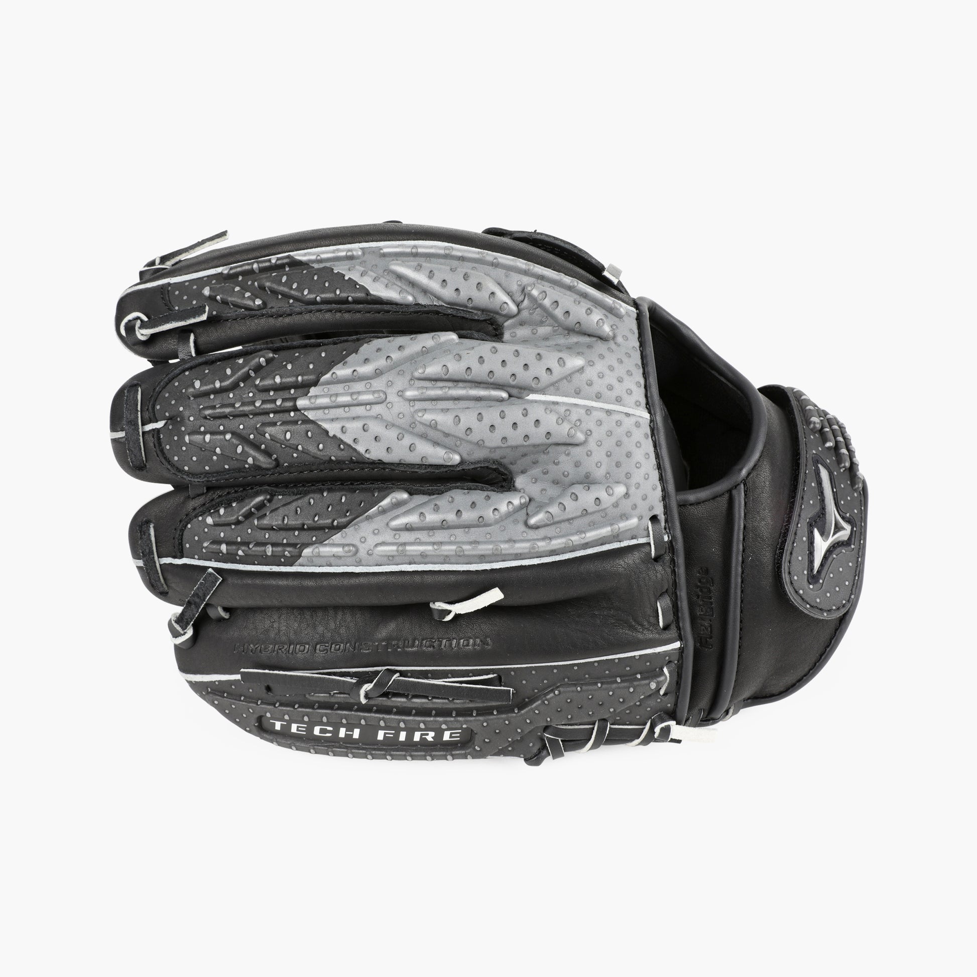 Side view of Front palm view of Techfire 13" Slowpitch Glove.