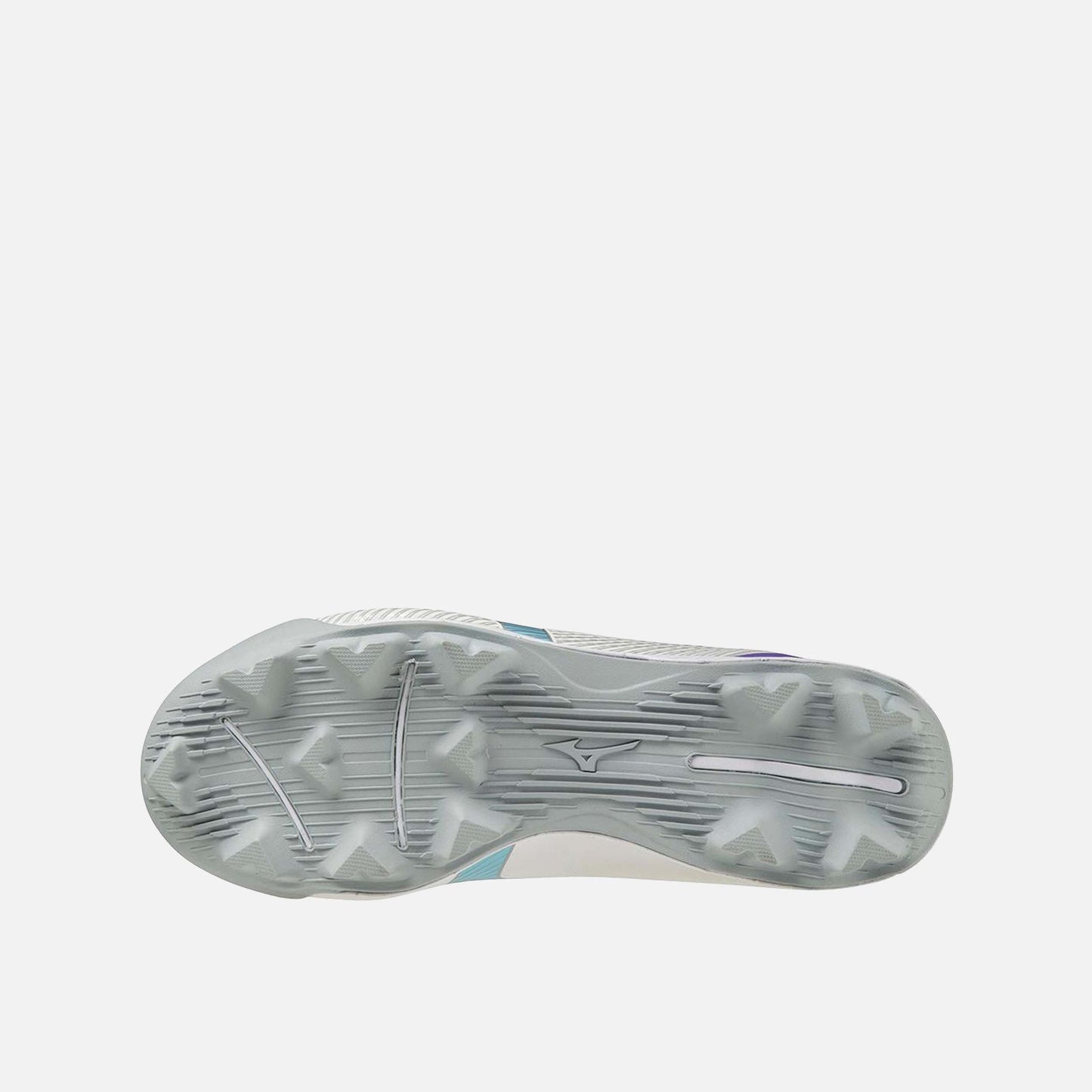 Bottom view of Mizuno Youth Girl's Wave Finch Lightrevo Molded Softball Cleats.