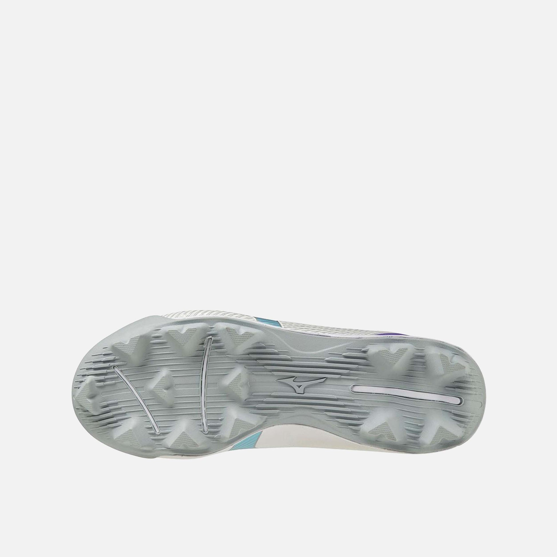 Bottom view of Mizuno Youth Girl's Wave Finch Lightrevo Molded Softball Cleats.