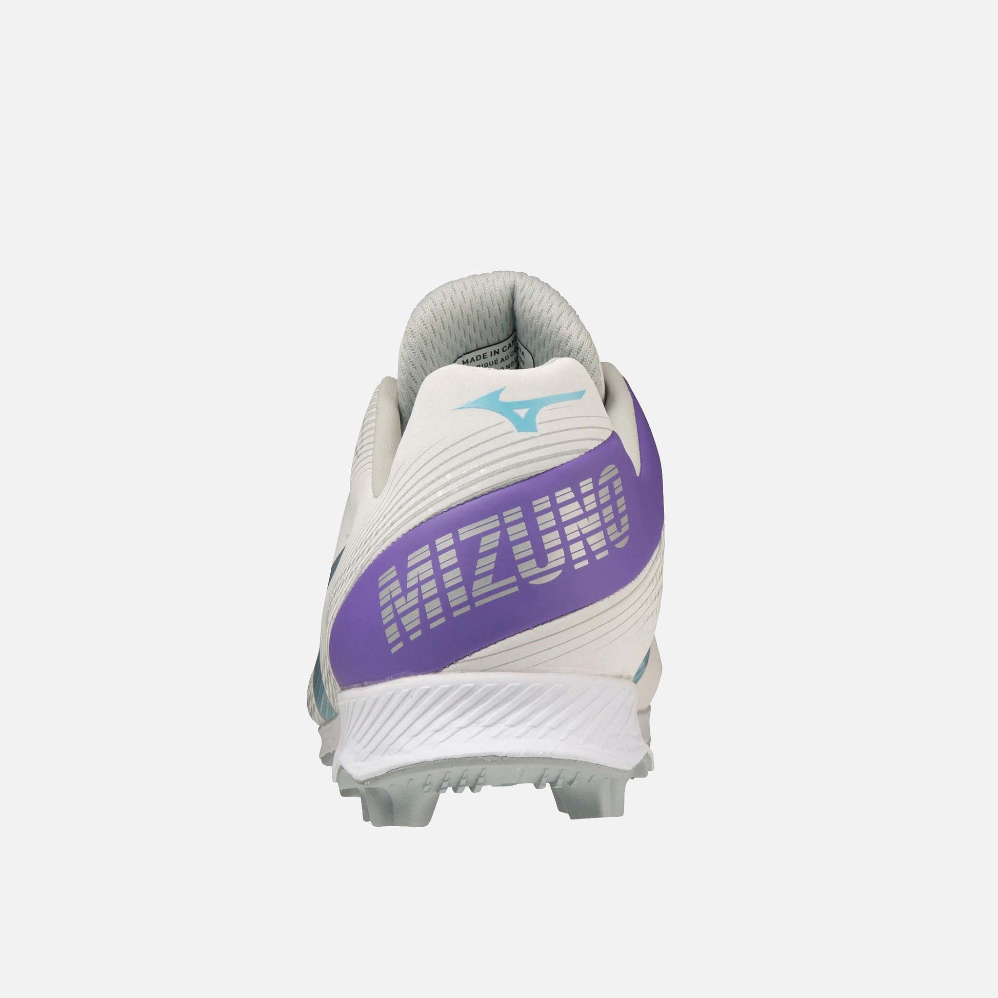 Rear view of Mizuno Youth Girl's Wave Finch Lightrevo Molded Softball Cleats.