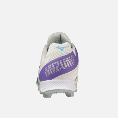 Rear view of Mizuno Youth Girl's Wave Finch Lightrevo Molded Softball Cleats.