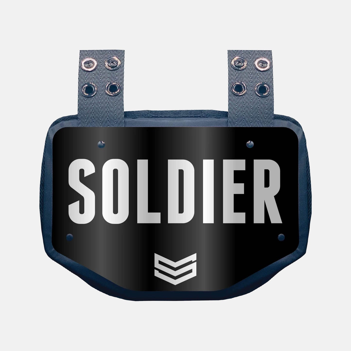 Soldier Football "Soldier" Backplate, Chrome/Black - SV SPORTS