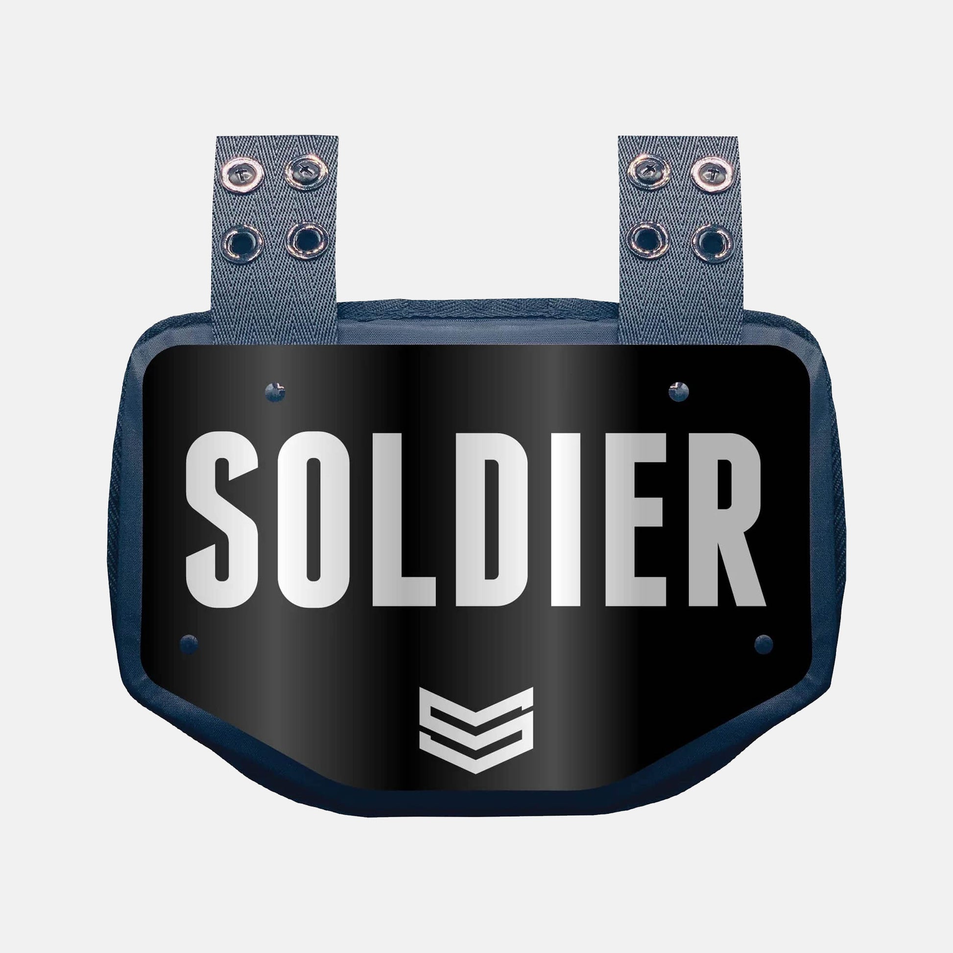 Soldier Football "Soldier" Backplate, Chrome/Black - SV SPORTS