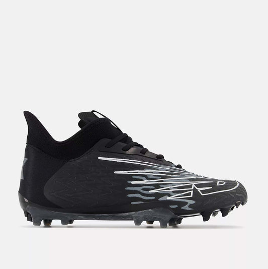 Side view of Men's New Balance BurnX3 Lacrosse TPU Cleats.