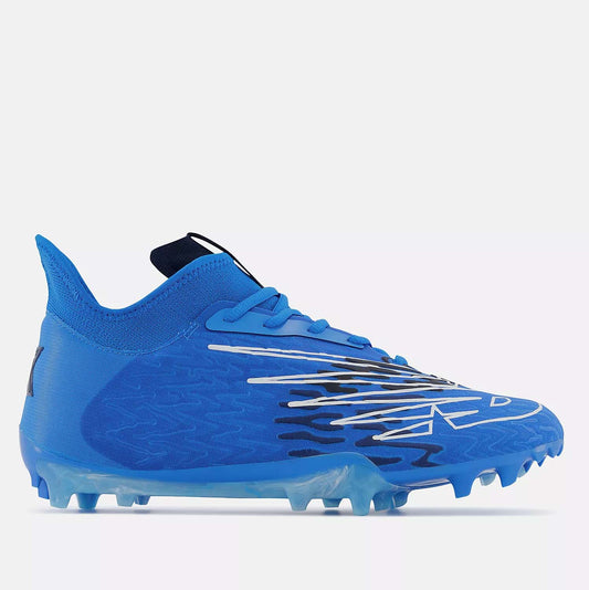 Side view of Men's New Balance BurnX3 Lacrosse TPU Cleats.