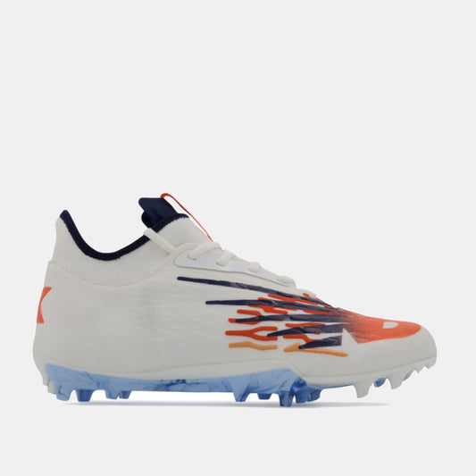 Side view of Men's New Balance BurnX3 Lacrosse TPU Cleats.