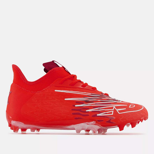 Side view of Men's New Balance BurnX3 Lacrosse TPU Cleats.