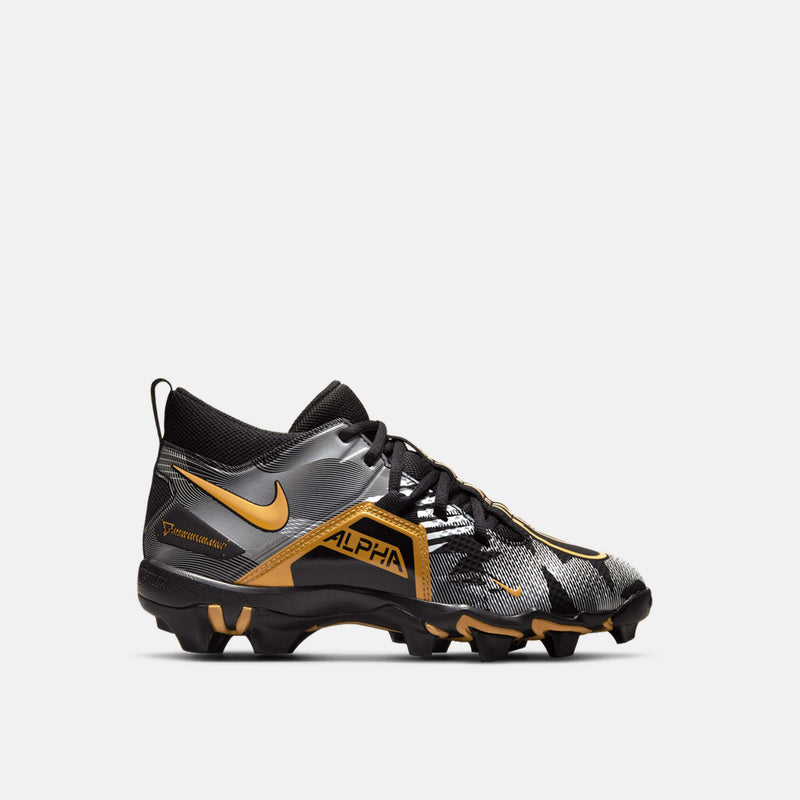 Youth Alpha Menace Shark Russell Wilson Football Cleats, Black/Vivid