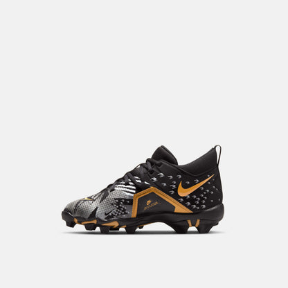 Youth Alpha Menace 3 Shark Russell Wilson Football Cleats, Black/Vivid Gold - SV SPORTS