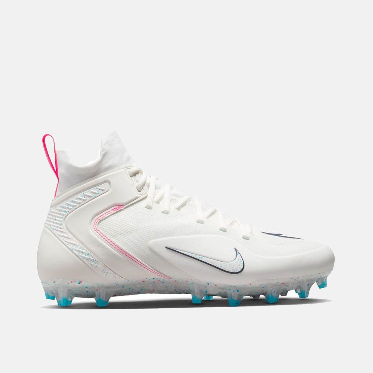 Side view of Men's Nike Alpha Huarache 8 Elite Lacrosse Cleats.