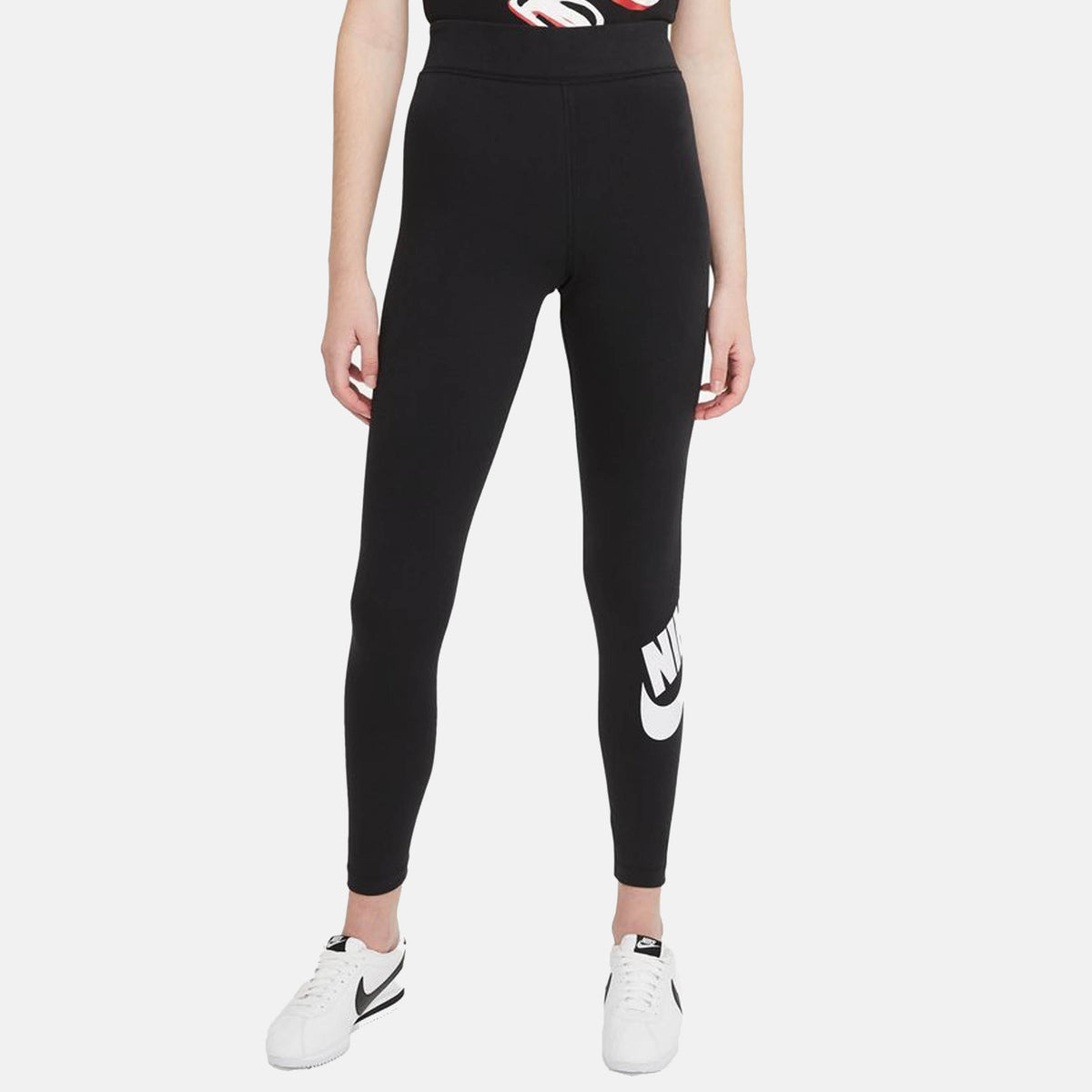 Women's  Sportswear Essential High-Waisted Logo Leggings, Black - SV SPORTS