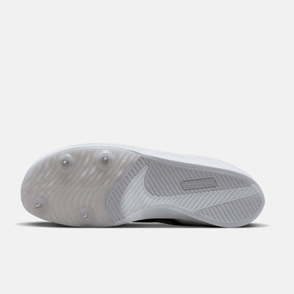 Bottom view of Nike Zoom Rival Distance Spikes.
