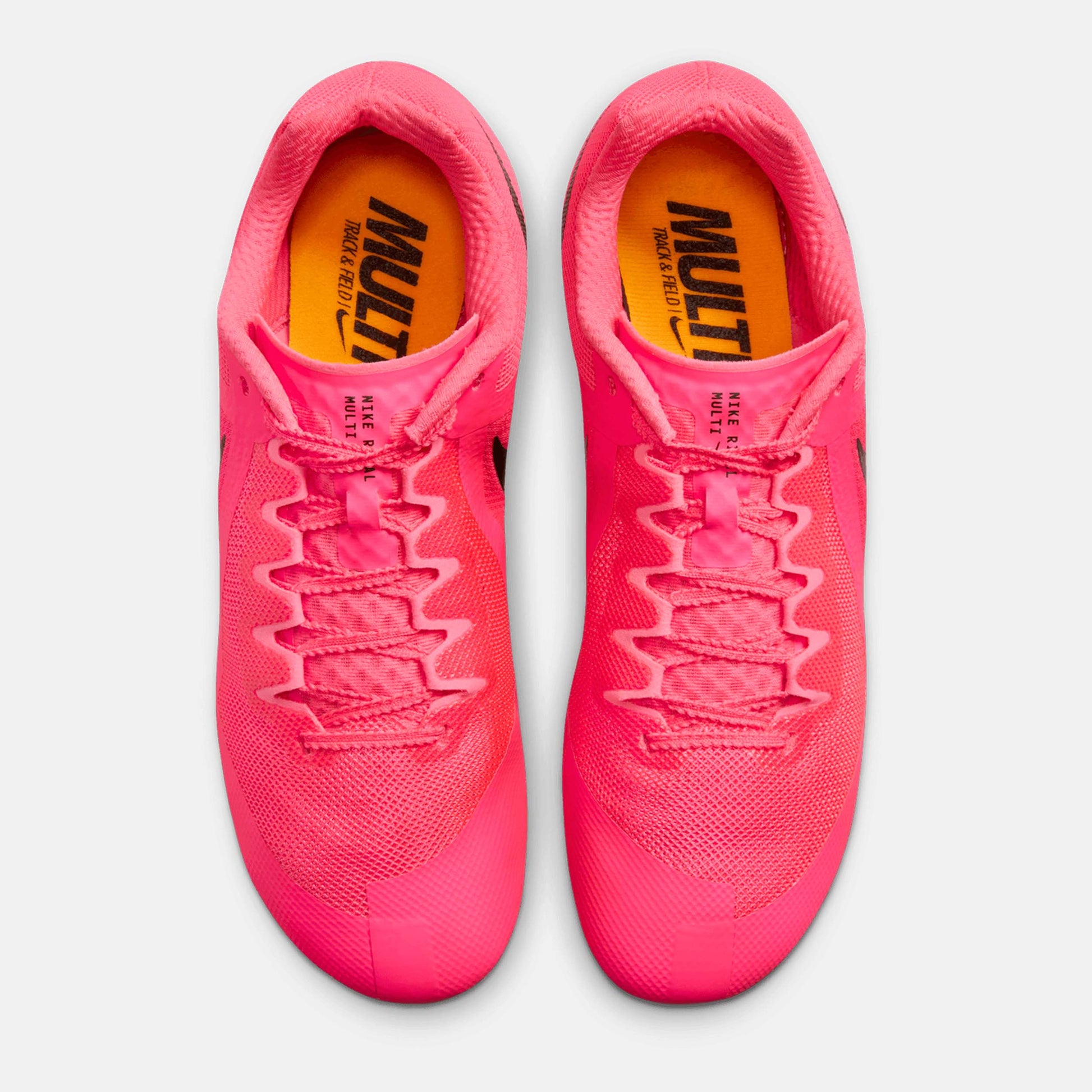 Top view of Nike Zoom Rival Multi-Event Spikes.