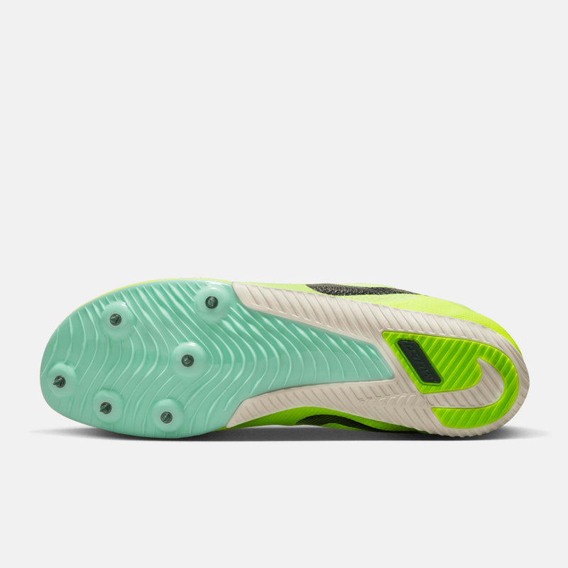 Bottom view of Nike Zoom Rival Multi-Event Spikes.