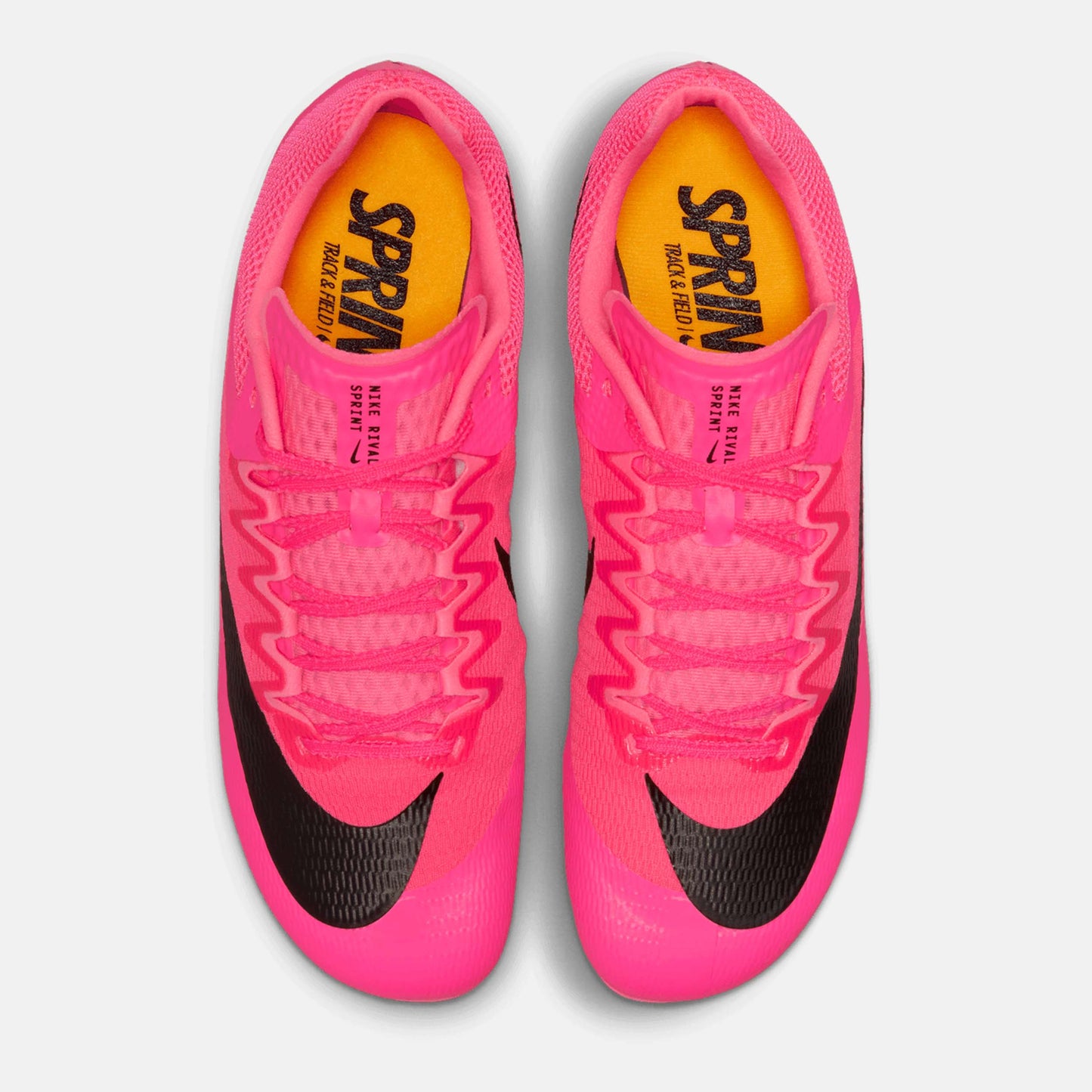 Top view of Nike Zoom Rival Sprint Spikes.