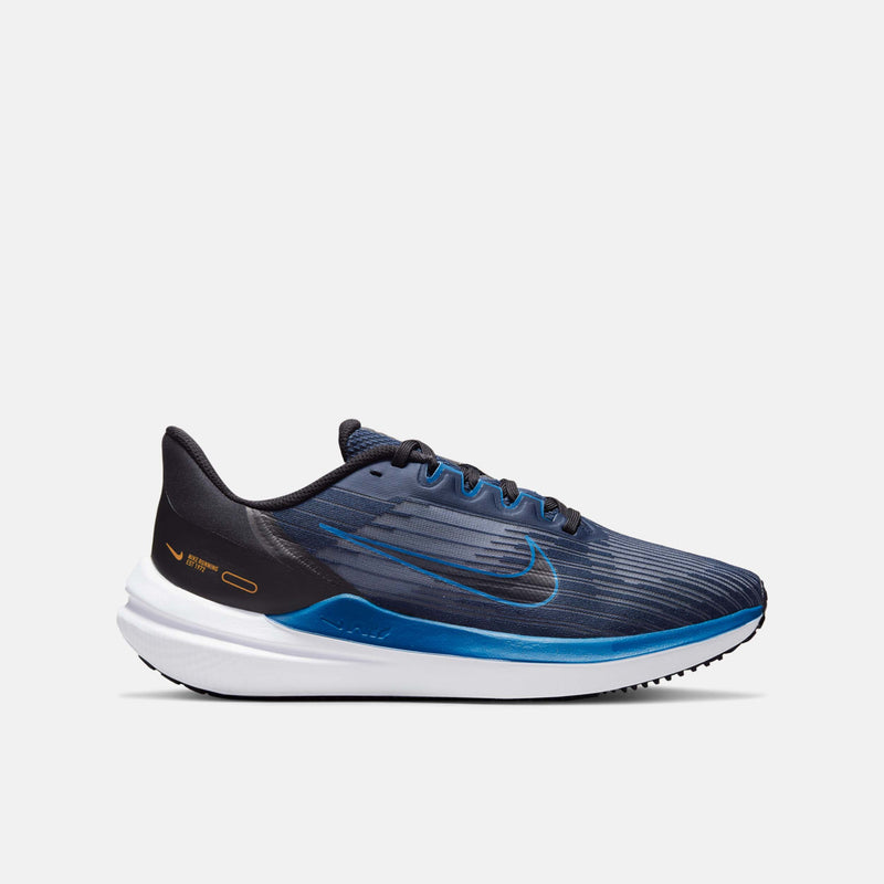 Men's Air Winflo 9 Running Shoe, Obsidian/Dark Marina Blue