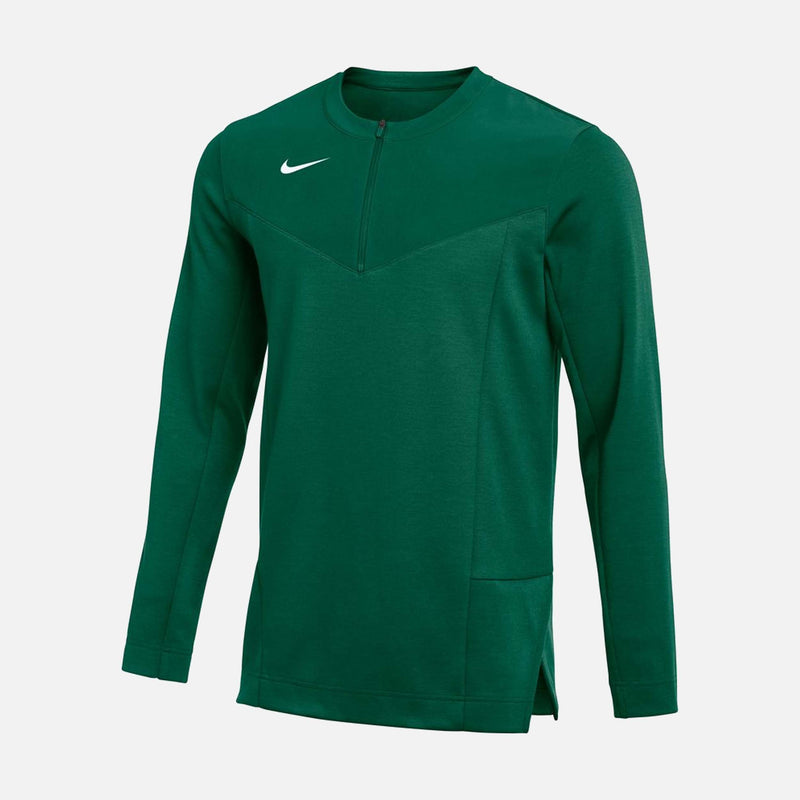 Men's 1/2 Zip Long-Sleeve Football Top, Gorge Green