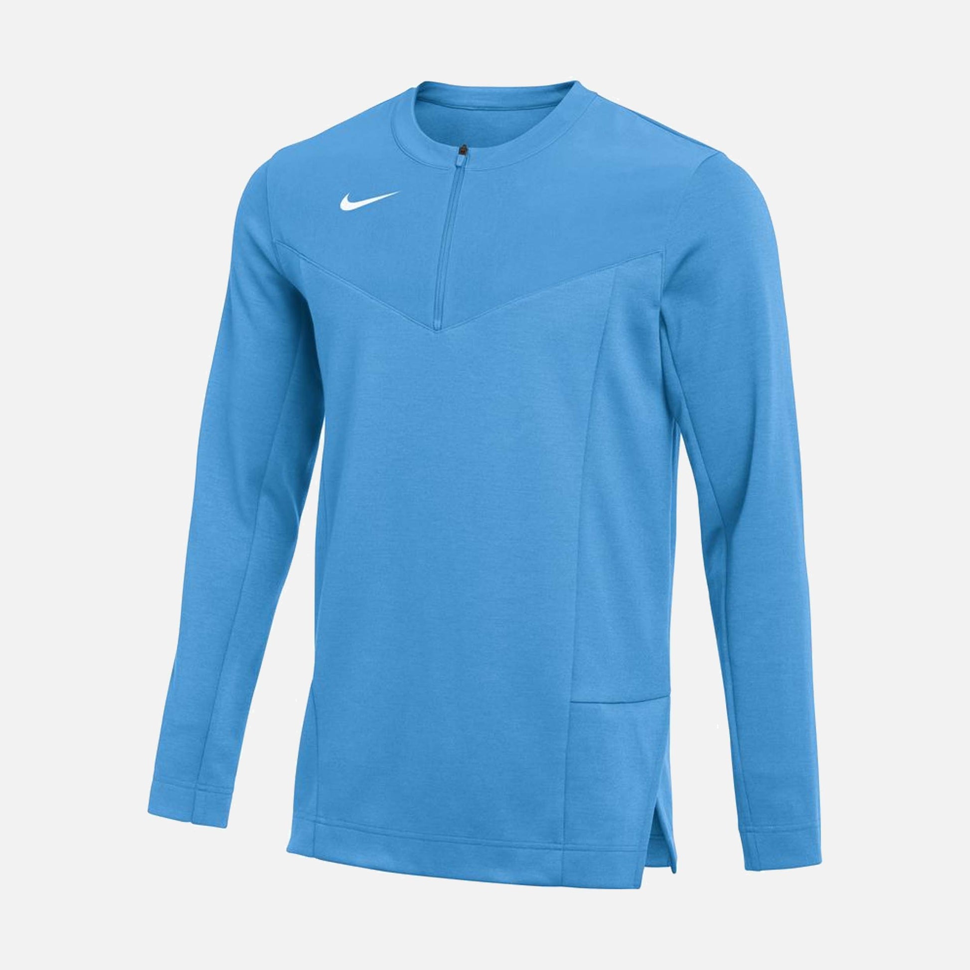 Men's 1/2 Zip Long-Sleeve Football Top, Valor Blue - SV SPORTS