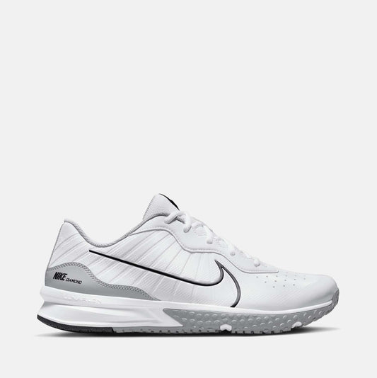 Men's Alpha Huarache Varsity 4 Turf Baseball Shoe, White/Wolf Grey - SV SPORTS