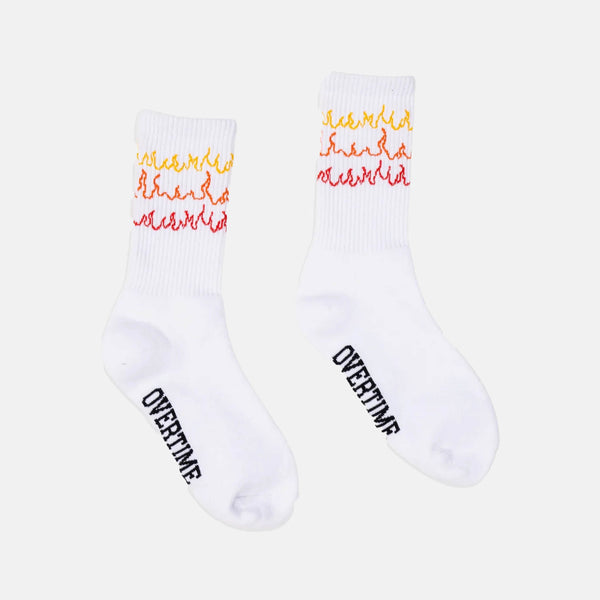 Fire Socks, White